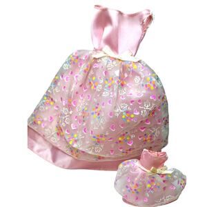 1999 Vintage Barbie Fashion Avenue 'At the Ball' Matching Barbie & Kelly Dresses